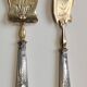 Old sweet dessert service 4 pieces silver embossed minerva hallmark