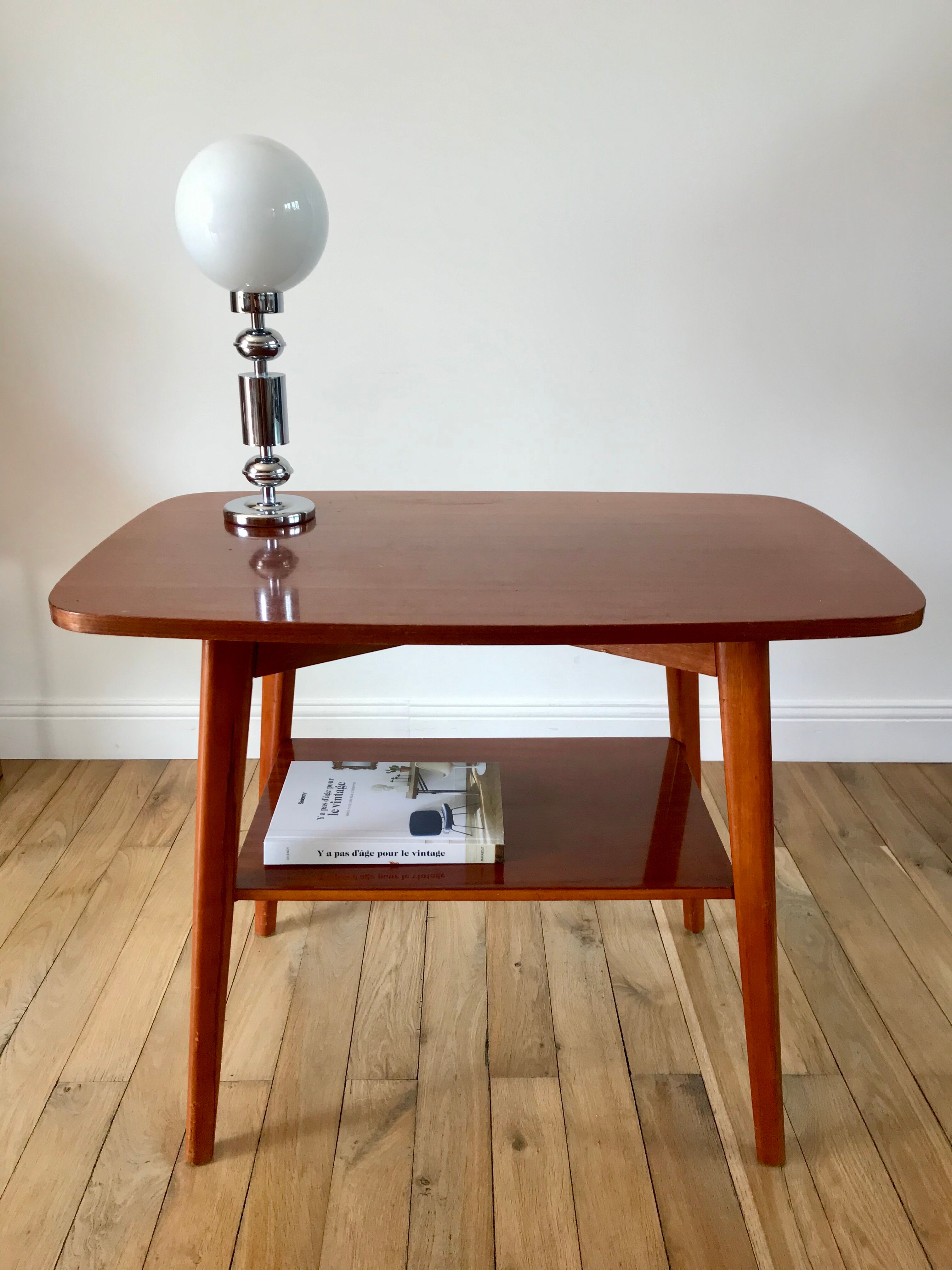 Table console in beech wood 50s