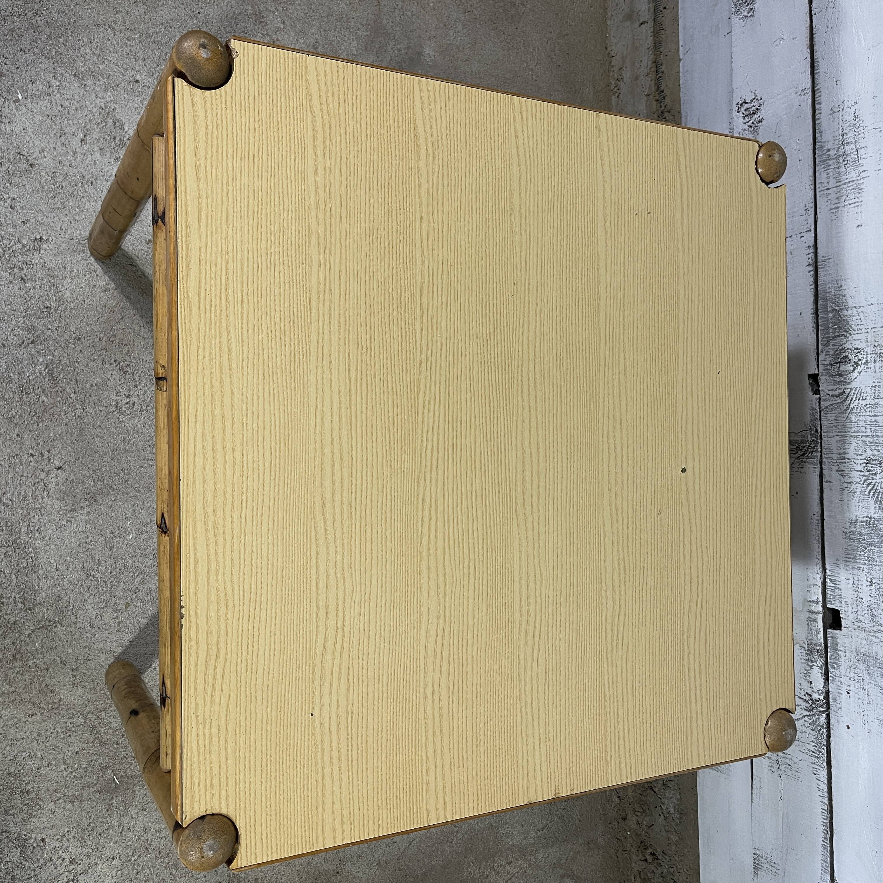 Pair of bamboo dining table with formica top