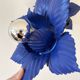 Pair of vintage Masca blue metal flower wall lights