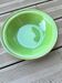 Green ceramic salad bowl
