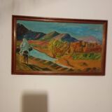 Oil on canvas landscape of the Atlas