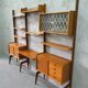 Mid-Century Modular Teak Free-Standing Wall Unit with Desk by John Texmon for Blindheim Mobelfabrik,