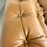 Vintage 1970s De Sede DS-40 camel leather 3-seater sofa