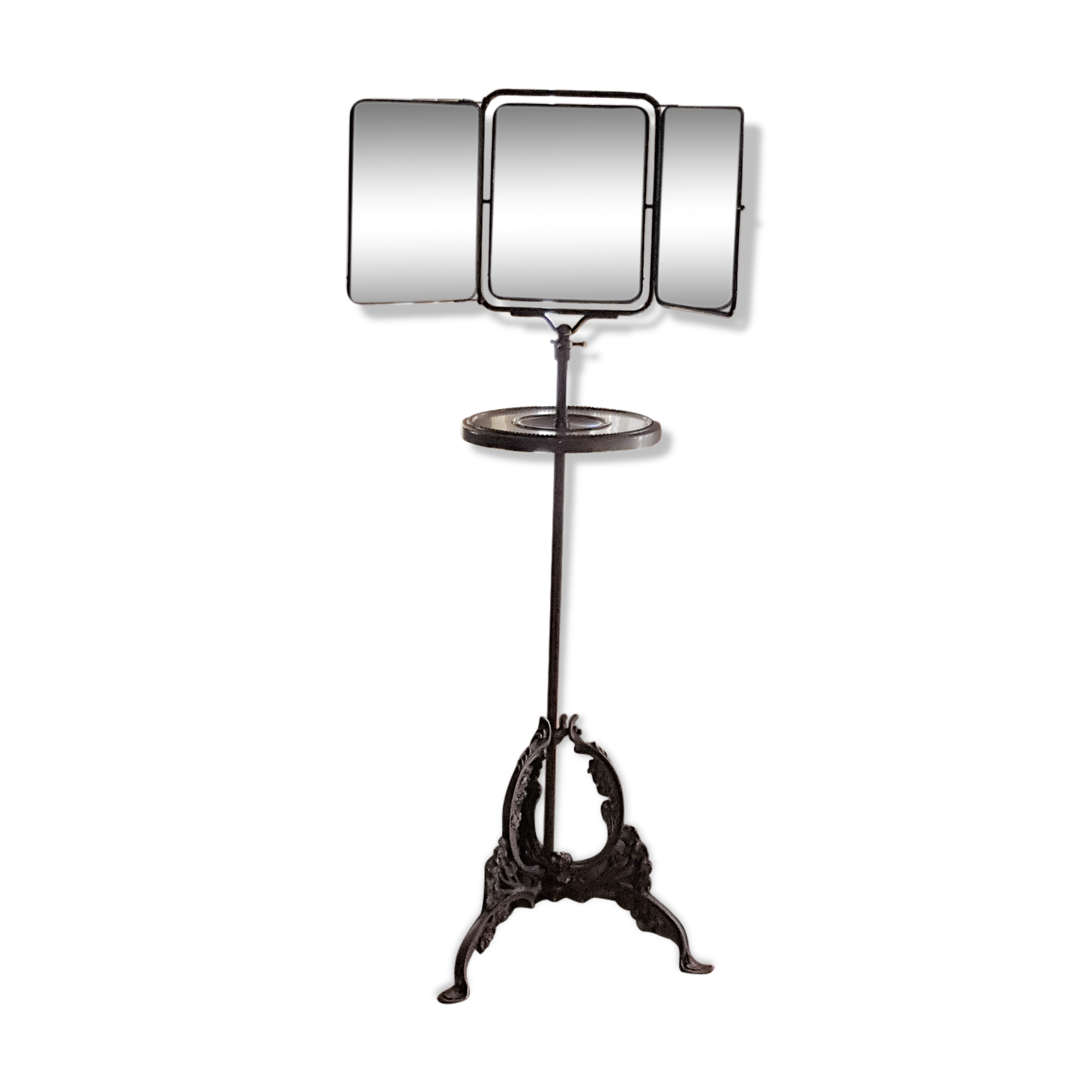 Barber's mirror on triptych stand early 20th century
