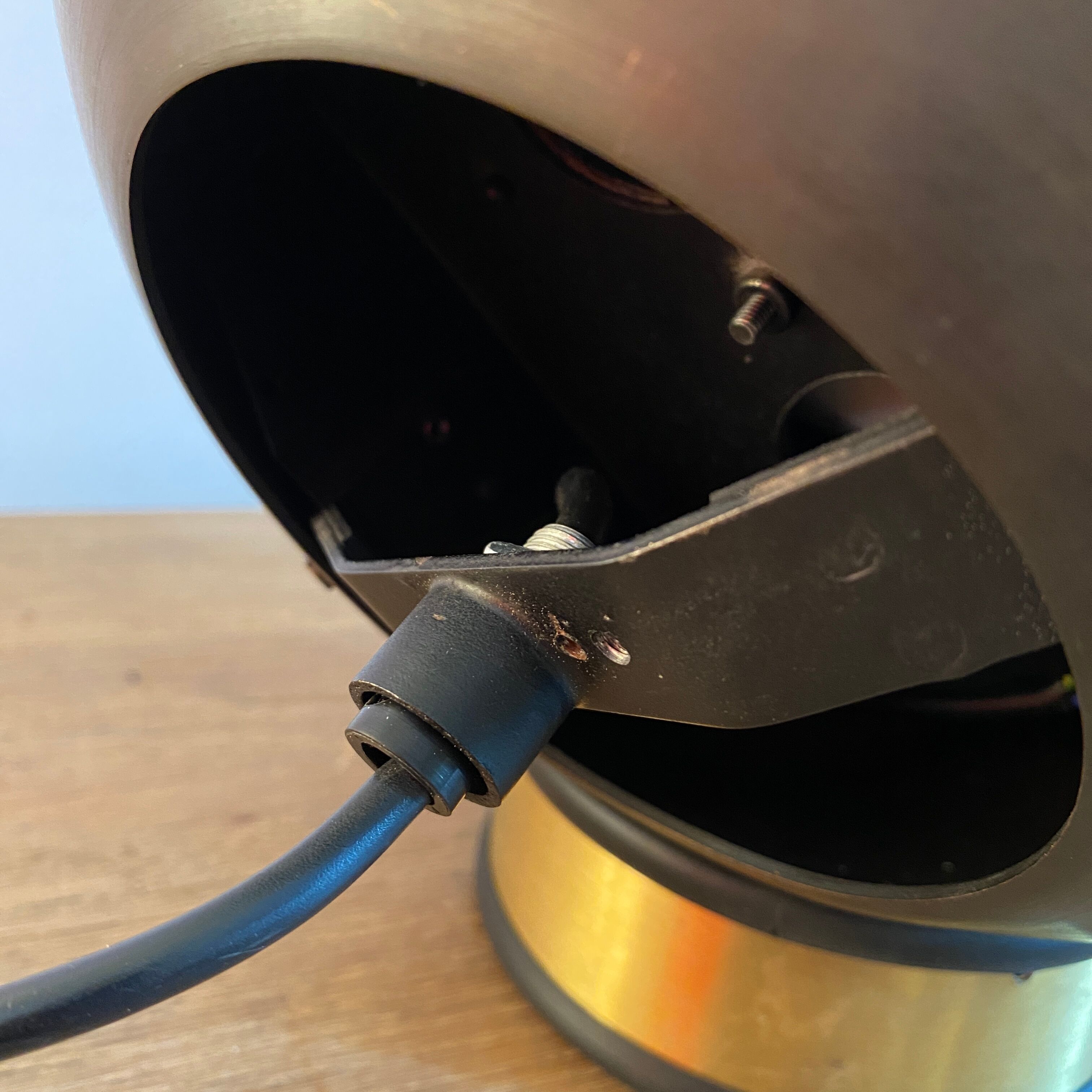 Copper ball lamp circa 1970