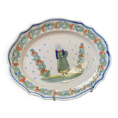 Plat ovale en faience de Quimper début XXème