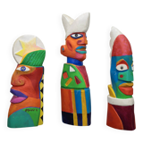 Group of unique vibrant sculptures by Clemens Briels, Netherlands 1990s