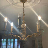 Golden bronze chandelier