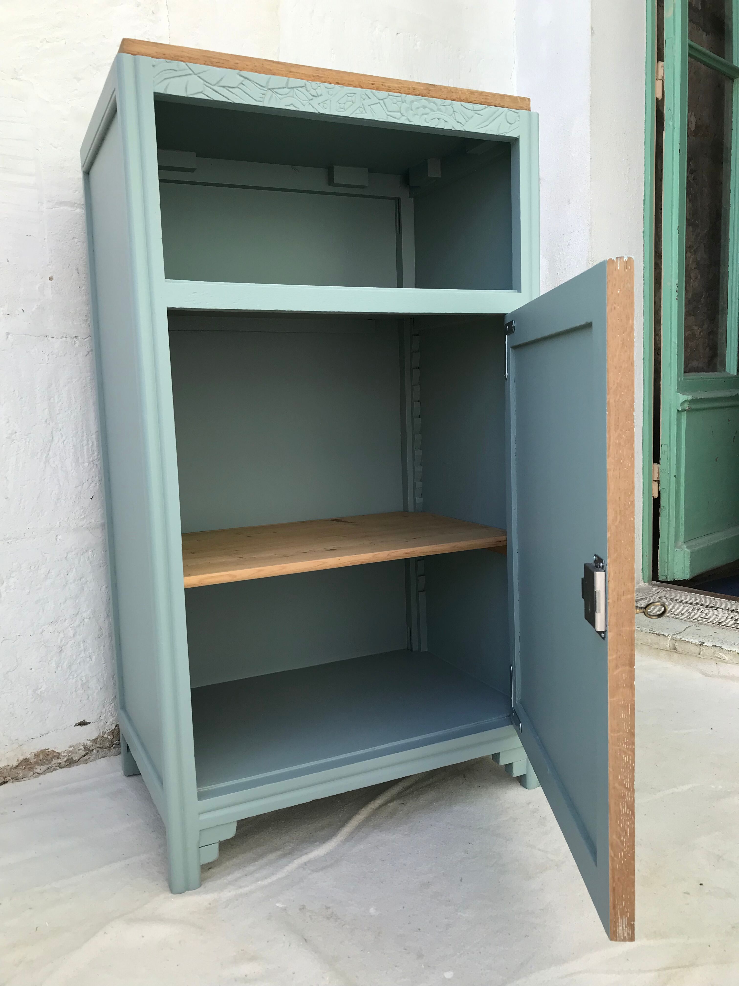 Art Deco sideboard 1 door Almond Green from Ressources