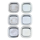Silver-plated metal underplates from the 1980s.