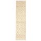 1970s vintage Turkish hand-knotted wool cotton beige runner rug 62x261