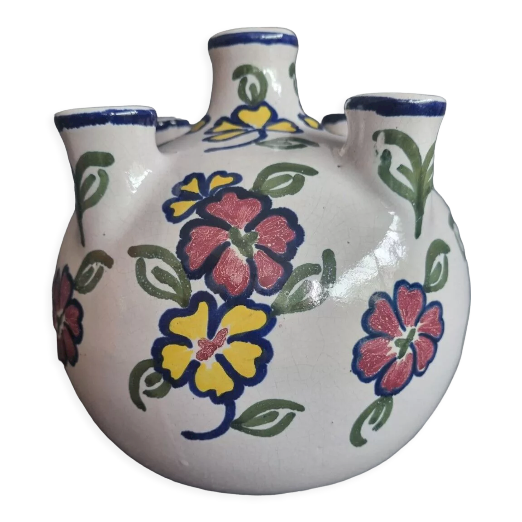 Vase pique flowers floral motif orchies moulin 7 g.123