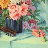 French signed painting still life from the 20th century