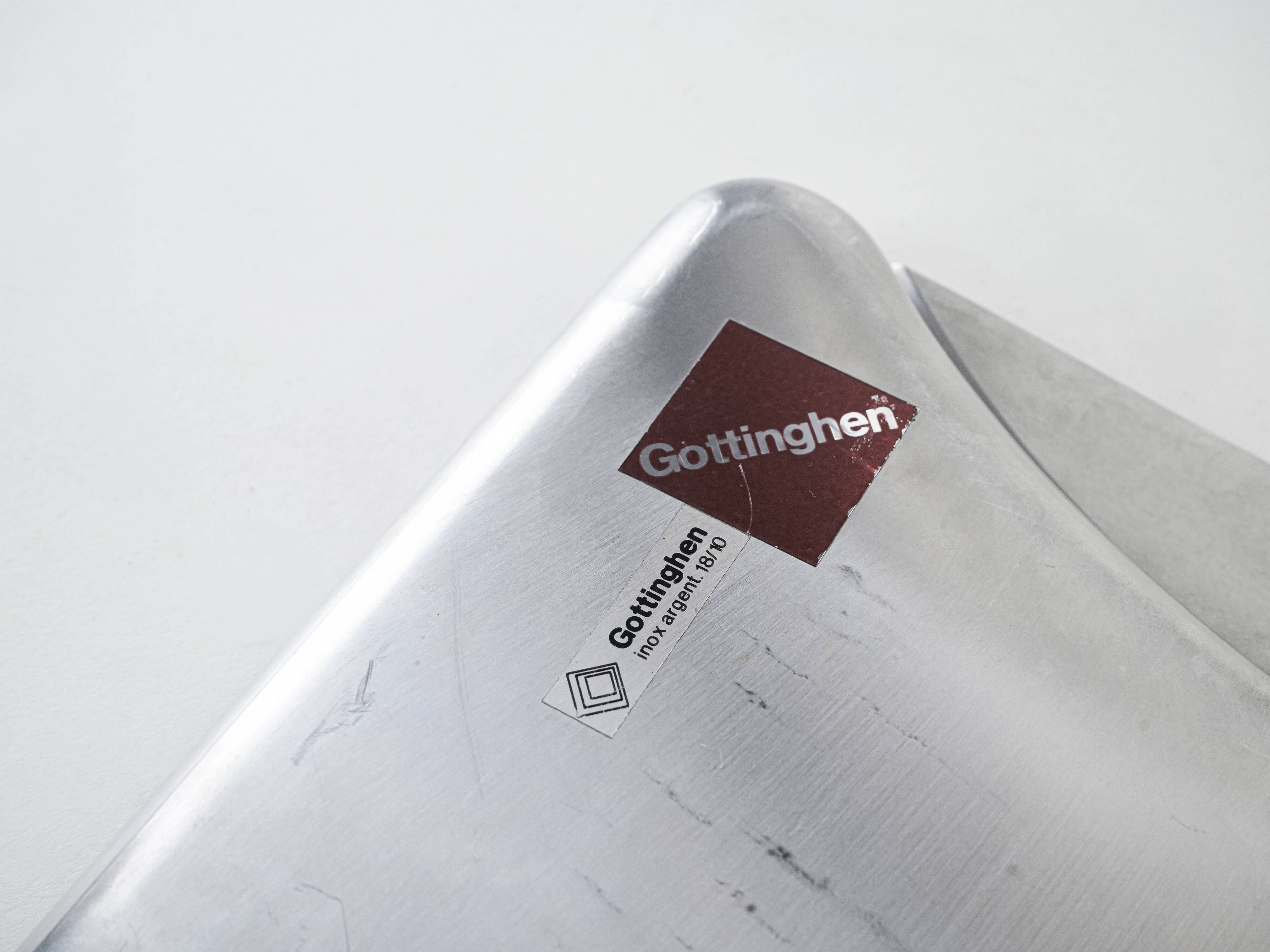 Stainless steel tray, German design, 1970s, manufactured by GOTTINGHEN