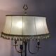 Vintage floor lamp in black and gold metal with lampshades