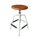Vintage industrial swivel and height adjustable stool