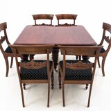 Table complete with six chairs, Northern Europe