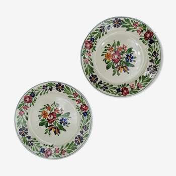 Pair of Sarreguemines plates