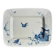 Large rectangular Gien dish in blue ironstone, "Birds" service circa 1870.