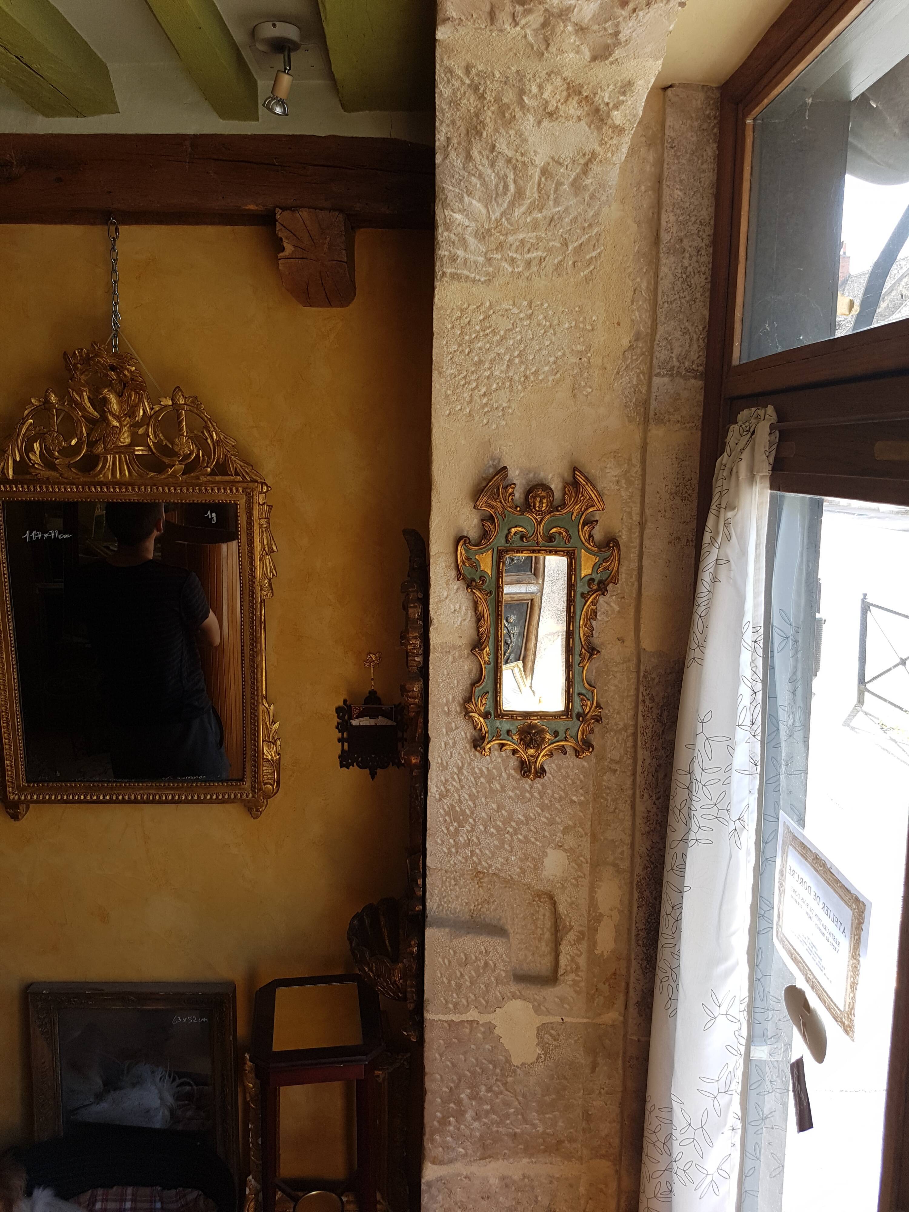 Small Italian Baroque mirror 63x32cm
