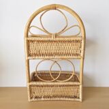 Vintage rattan shelf