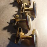 4 coat hooks in stainless steel seventies period