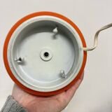 Space age orange glass table lamp , 1970s