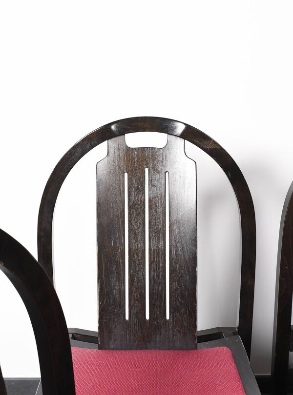 Ensemble de 4 chaises vintage Baumann modèle Argos