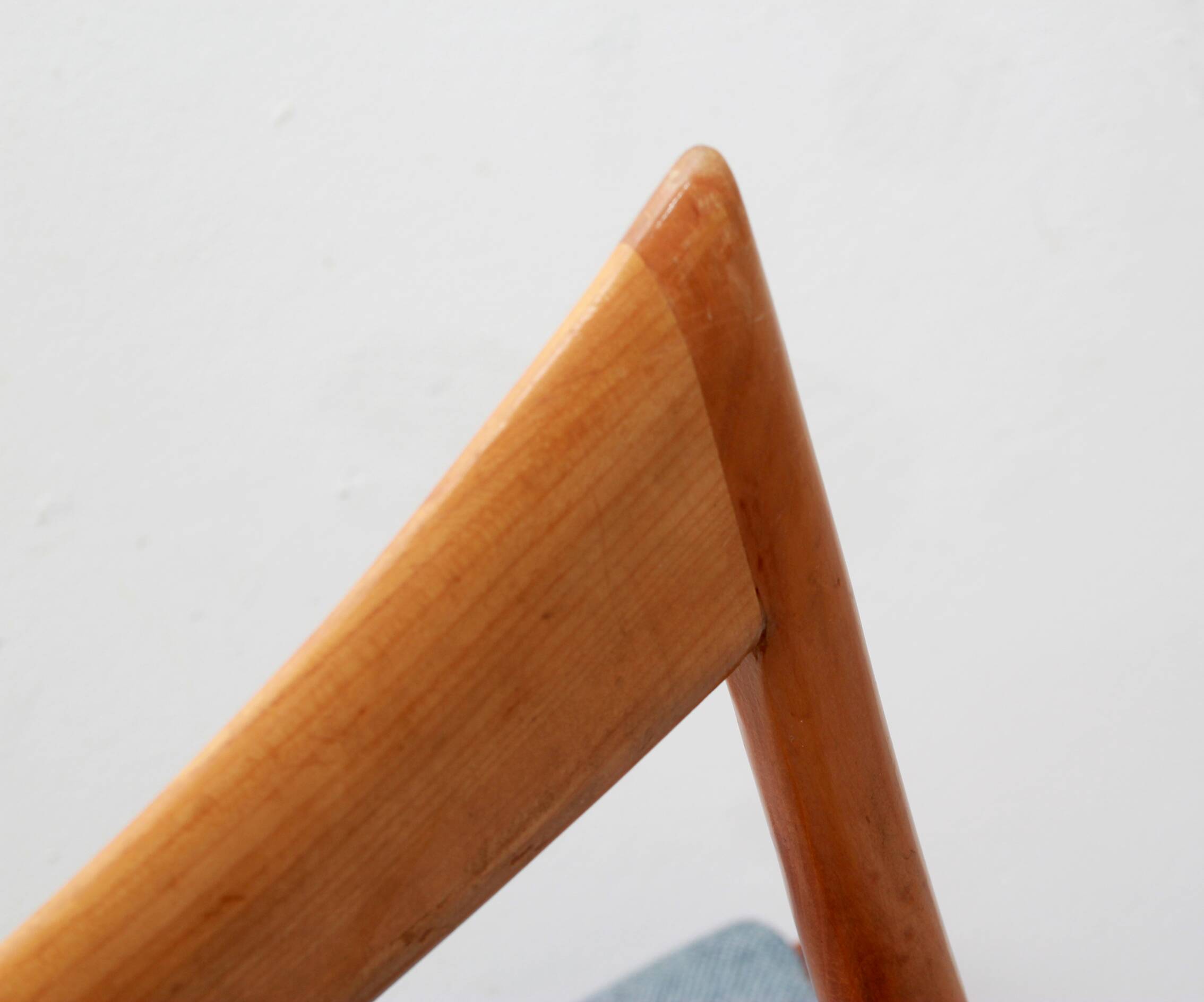 1950s chair in cherrywood, fresh fabric