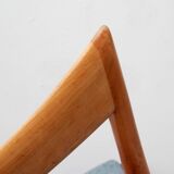 1950s chair in cherrywood, fresh fabric