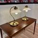 Paire de lampes verre et métal Design scandinave 1960.