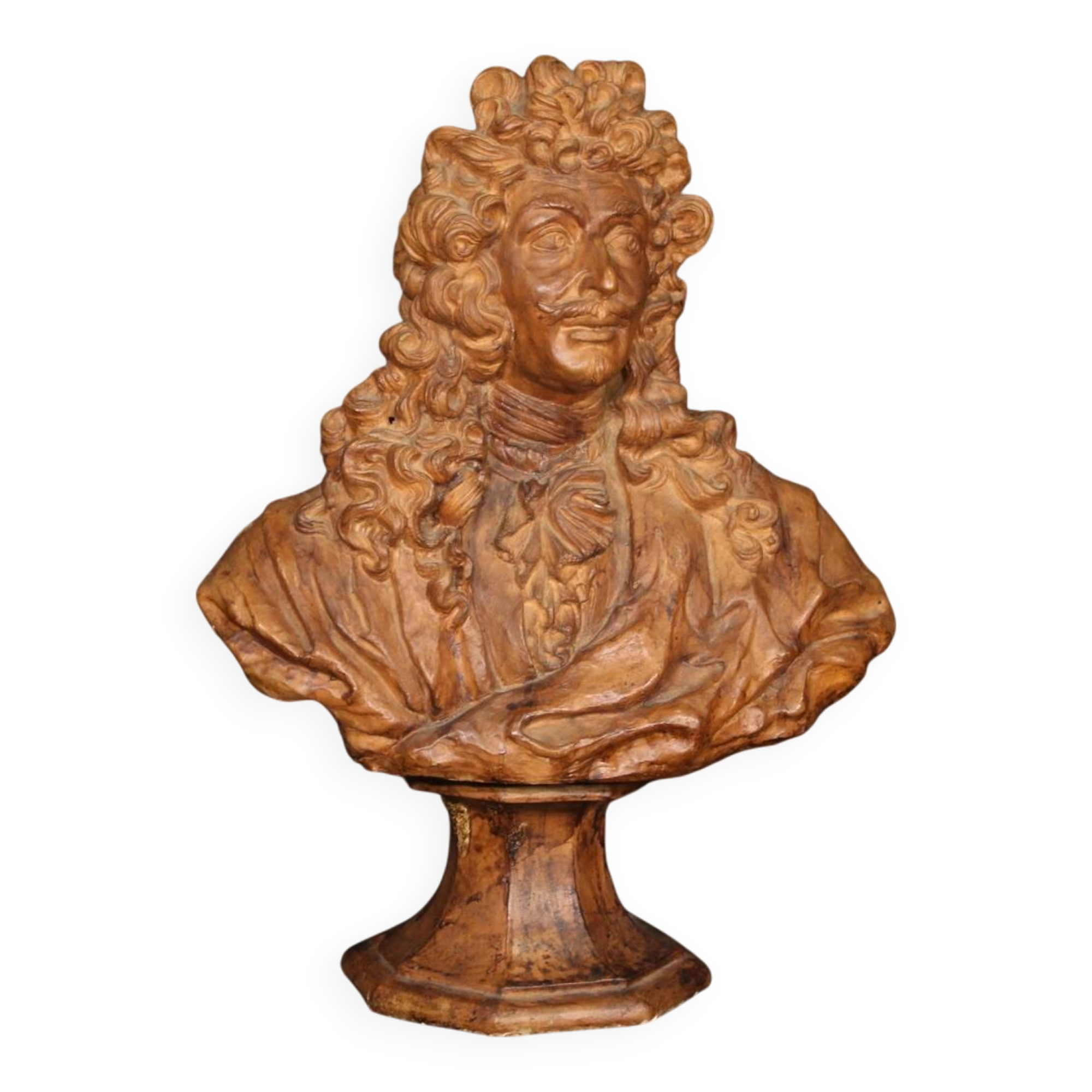 Grande sculpture française en terre cuite