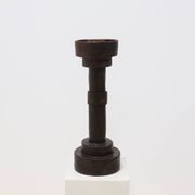 Objet cylindrique en grès brutaliste signé Studio Pottery années 1960