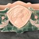 Jardinière with ceramic handles enameled vintage polychrome paint 39.5 cm