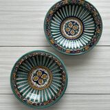 2 plats anciens artisanaux en céramique