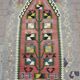 Small handmade area kilim rug carpet