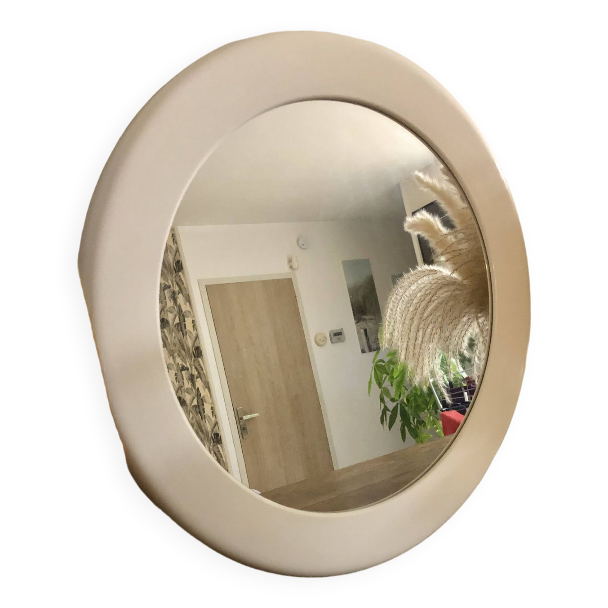 Vintage 70s round mirror bench Syla