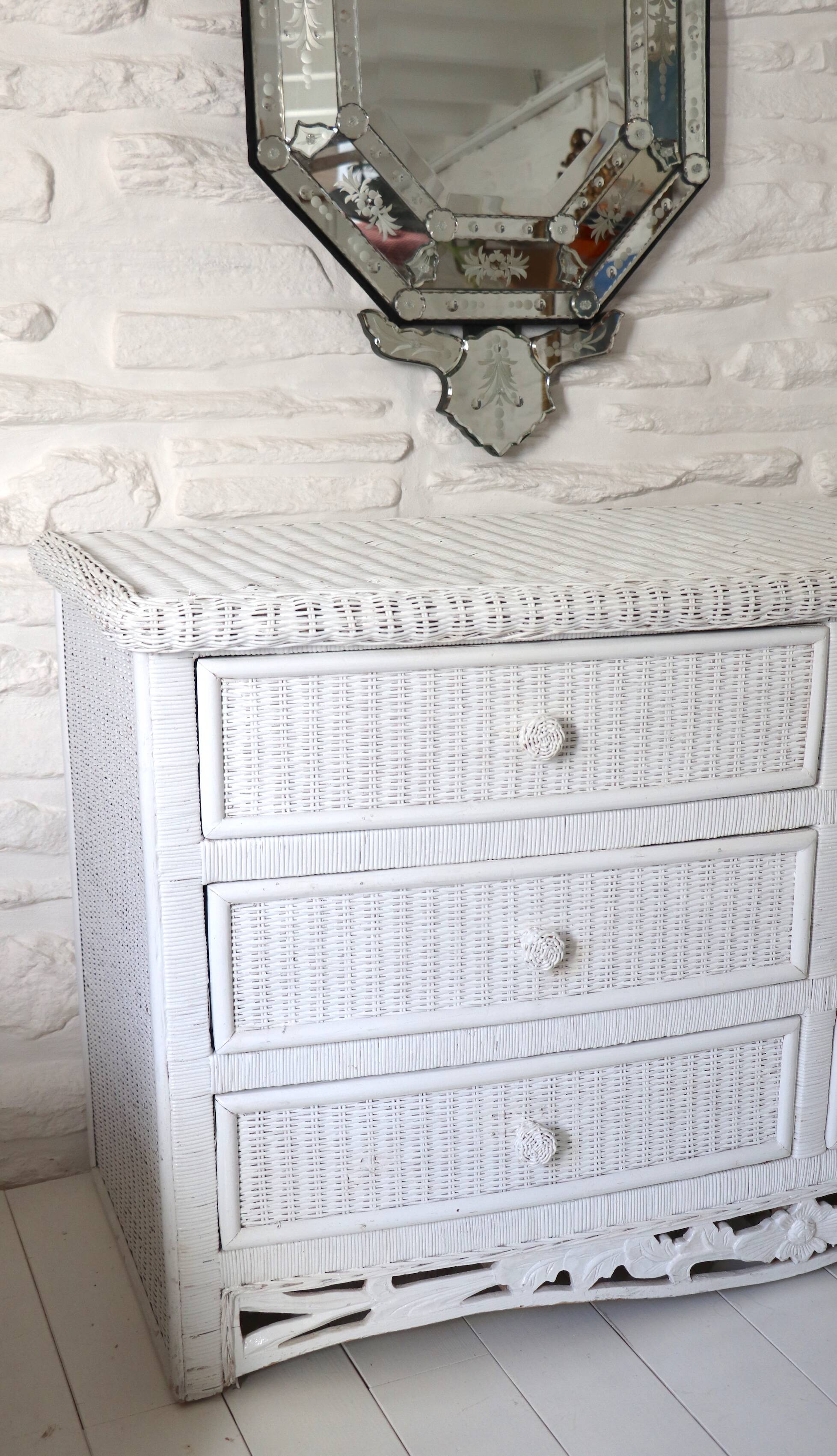 Wicker commode, 20th century