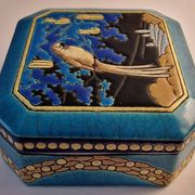 Large Longwy Art Deco bonbonnière 1925 – Cloisonné enamels – Decor per