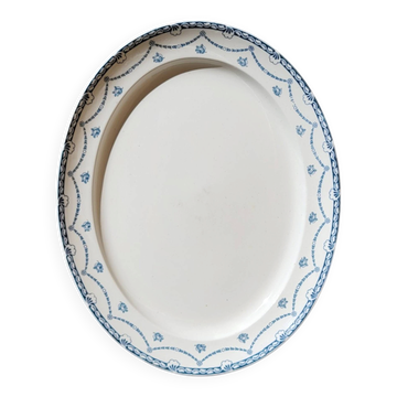 Oval semi-hollow dish in English earthenware "Cheltenham" — F. Winkle & Co