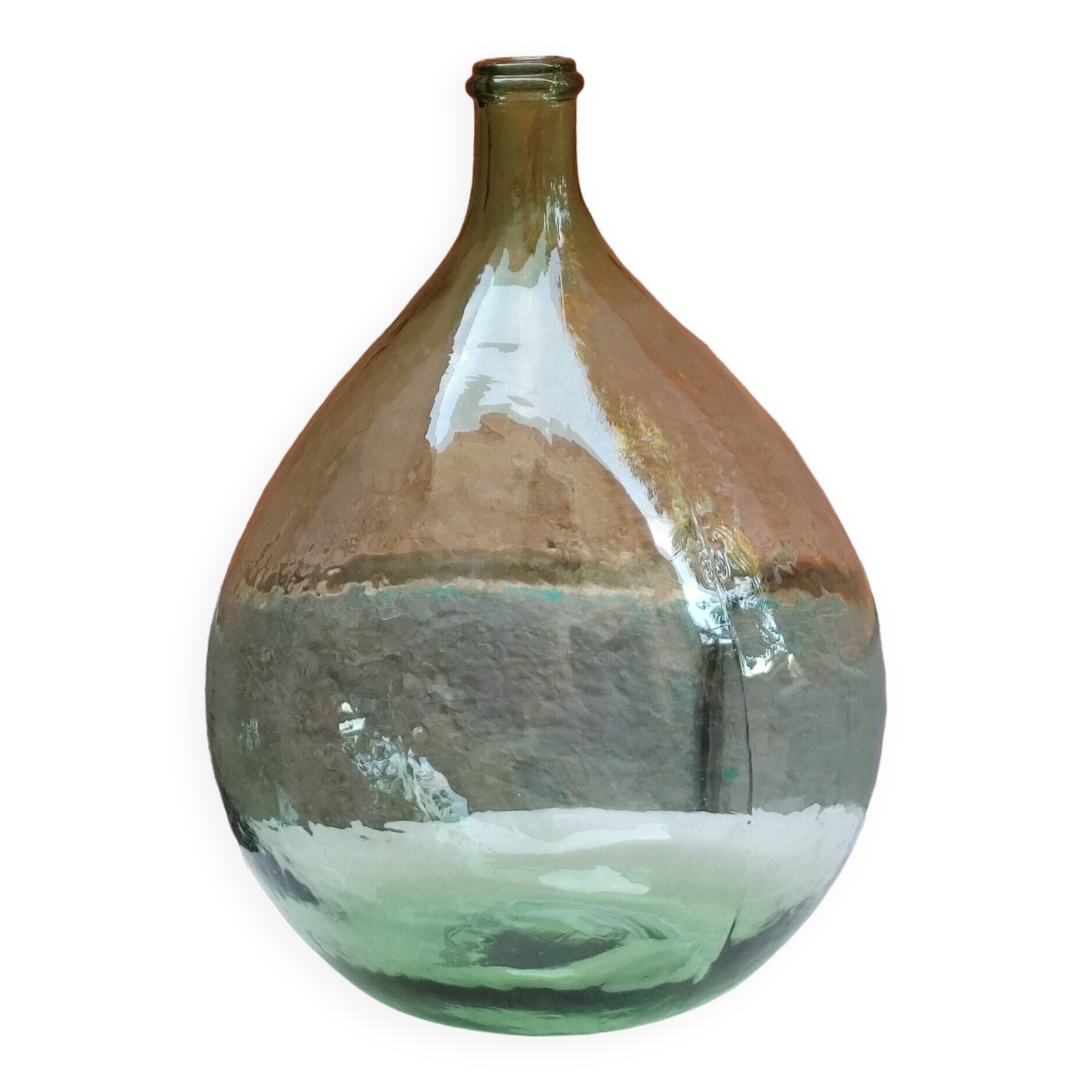 Dame Jeanne old bubbled glass - 15 liters - height 42 cm (BB)