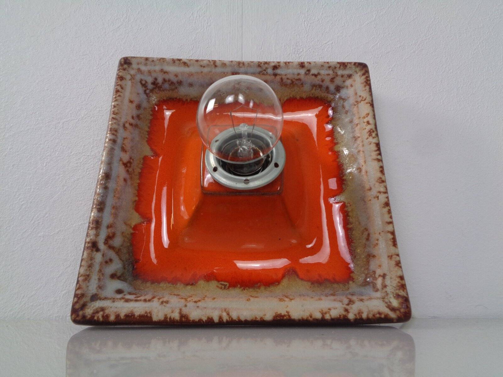 Pop Art Ceramic Wall Lamp, Germany, 1970s