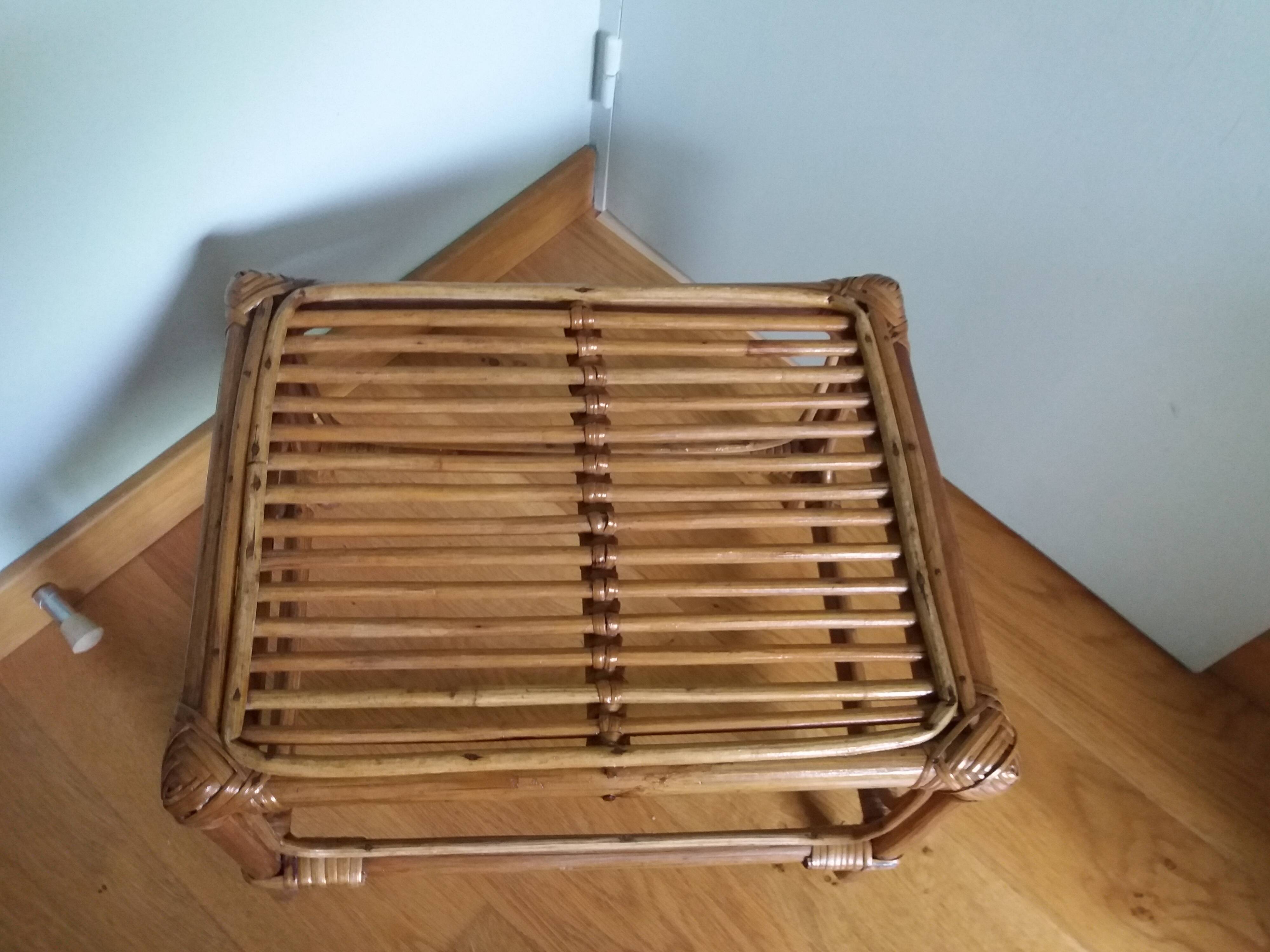 Wicker rattan end table