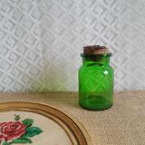 Pot bocal d'apothicaire vert Lever ancien