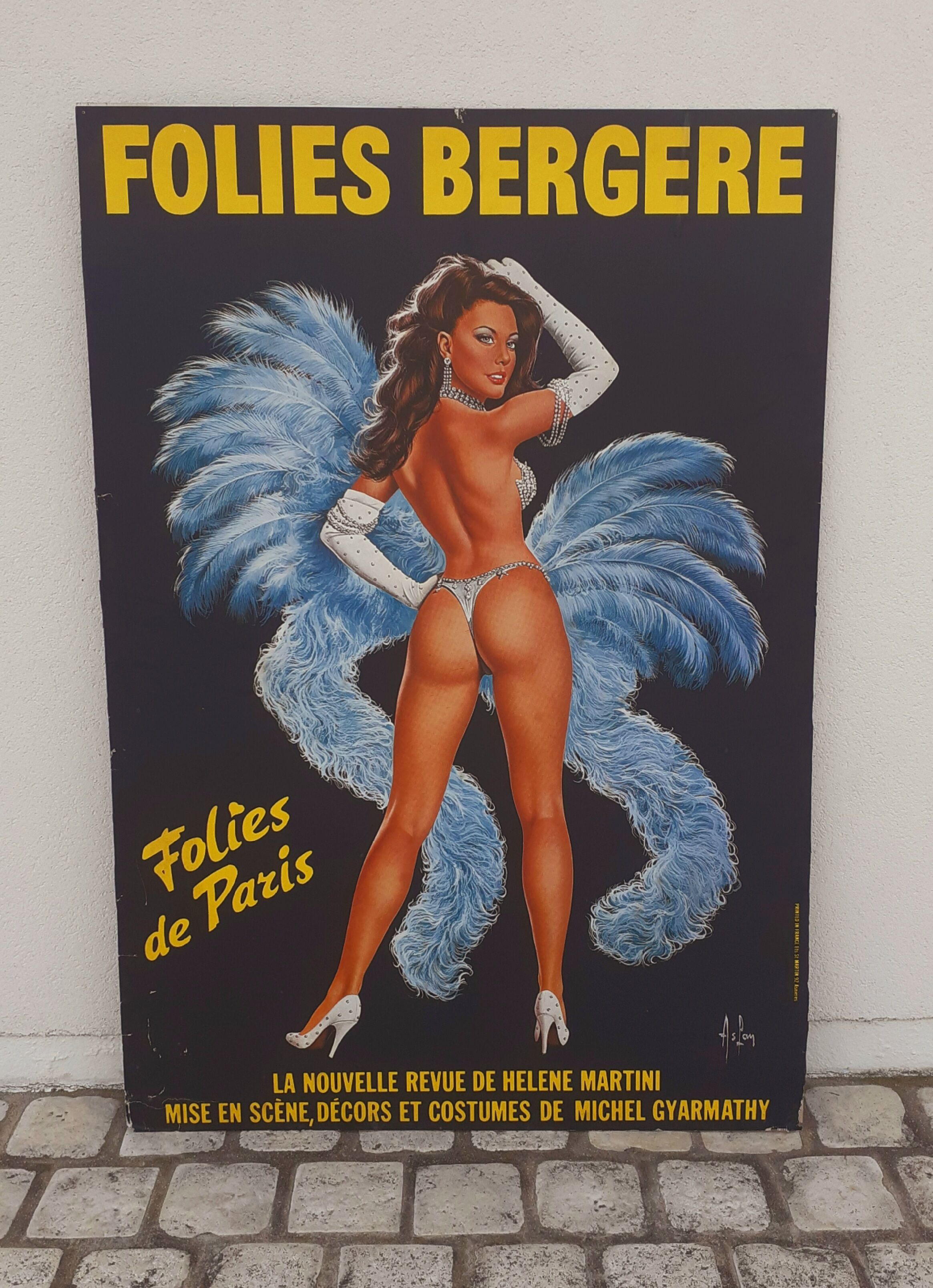Poster for the Folies Bergère from 1974 illustrated by Aslan