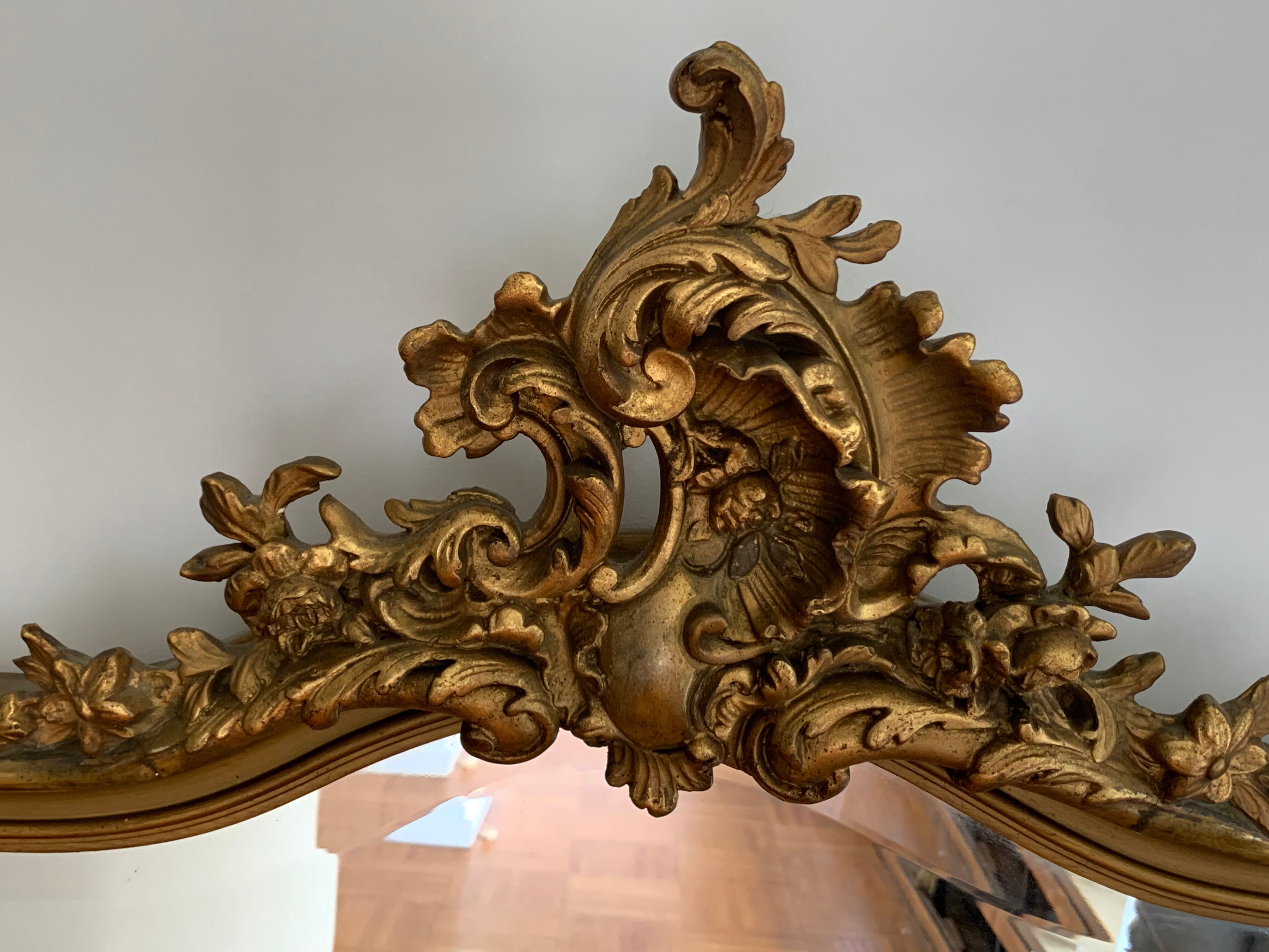 0ld mirror louis philippe gilded nineteenth century - 114x67cm