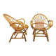 Pair of vintage rattan armchairs from the 60s
