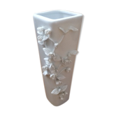Faience white vase