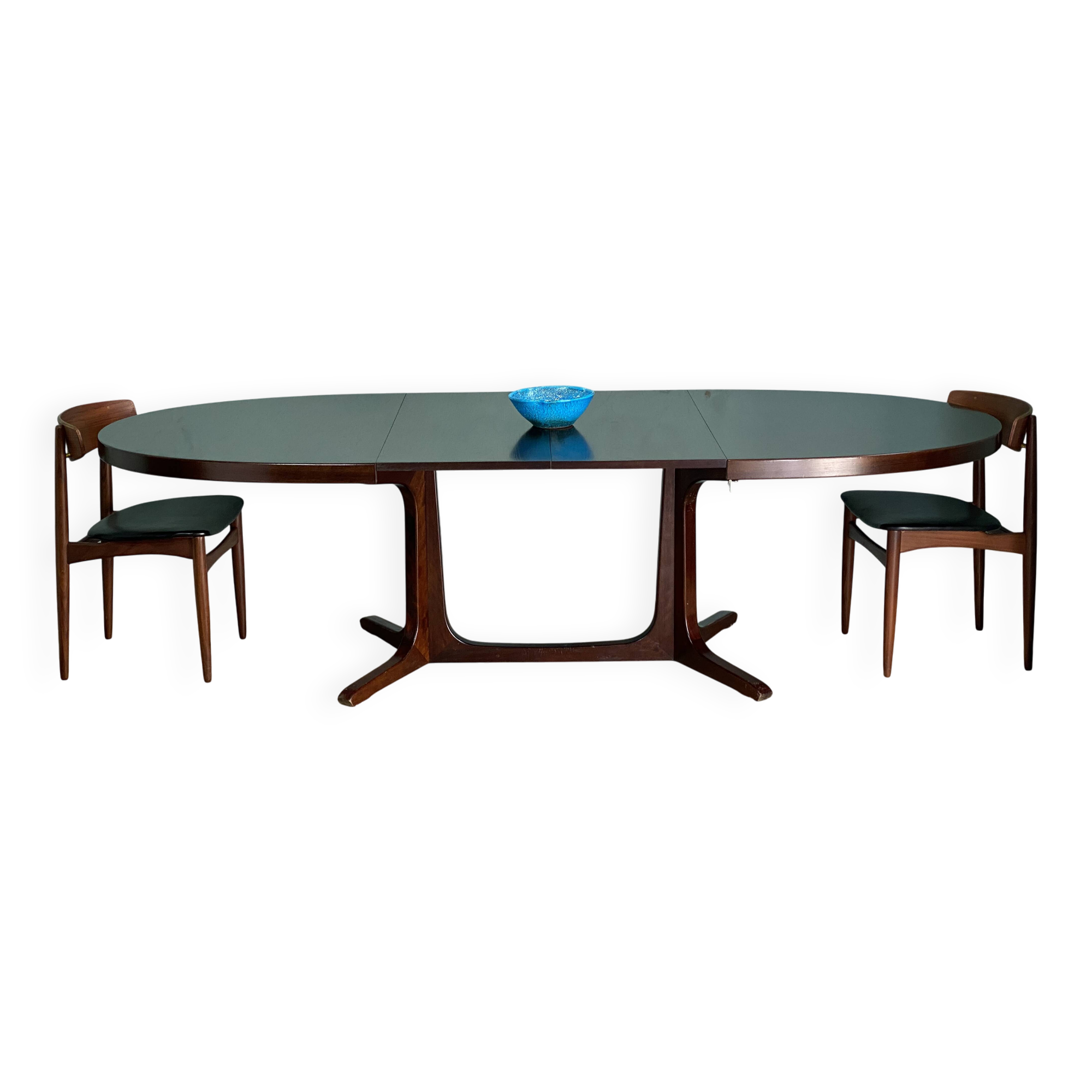 Baumann 255cm oval extendable table Scandinavian design vintage 60 70 rallon